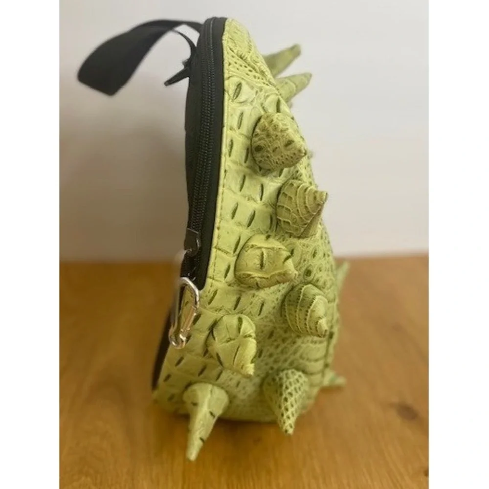 Madpax Spiketus Rex Lunch Bag Kids Lime Green Good Spiked Crocodile Embossed